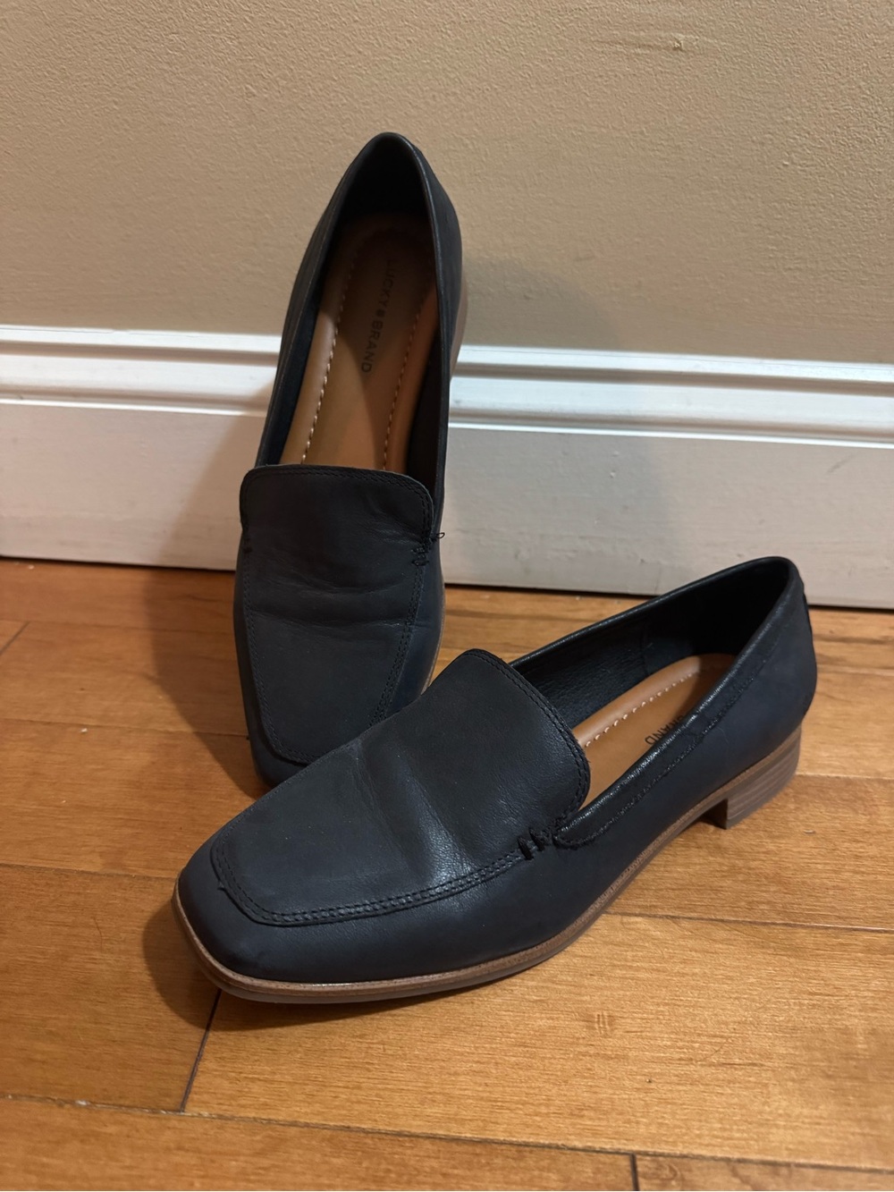 Lucky Brand Black Leather Loafers